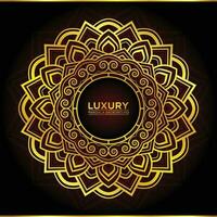 luxe mandala achtergrond ontwerp met gouden Arabisch Islamitisch oosten- stijl vector