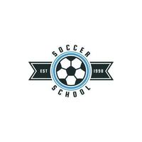 Amerikaans voetbal en voetbal school- vector logo sjabloon