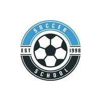 Amerikaans voetbal en voetbal school- vector logo sjabloon