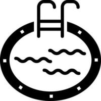 solide icoon voor zwemmen zwembad vector