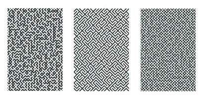 doolhof patroon set. naadloos patroon. vector achtergrond.