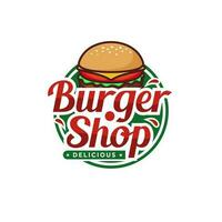 hamburger logo winkel vector kunst ontwerp sjabloon