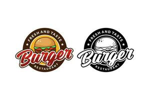 logo hamburger vector kunst ontwerp sjabloon