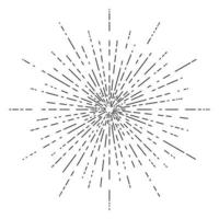 retro zon barst, vintage stralende zonnestralen vorm voor logo, labels of emblemen en typografie decoratie sjabloon vectorillustratie vector