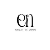 nl eerste brief logo ontwerp vector