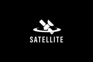 satelliet logo vector icoon illustratie