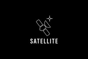 satelliet logo vector icoon illustratie