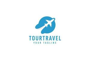 tour en reizen logo vector icoon illustratie