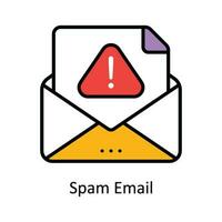 spam e-mail vector vullen schets icoon ontwerp illustratie. digitaal afzet symbool Aan wit achtergrond eps 10 het dossier