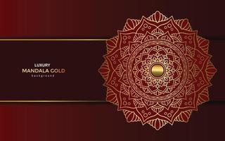 luxe mandala achtergrond met gouden arabesque pro vector