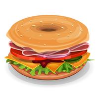 Amerikaans Bagel vector