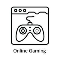 online gaming vector schets icoon ontwerp illustratie. online streaming symbool Aan wit achtergrond eps 10 het dossier