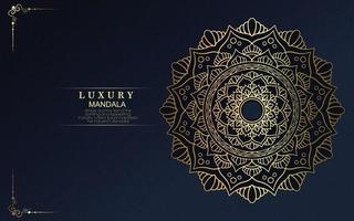 luxe mandala achtergrond met gouden arabesque pro vector