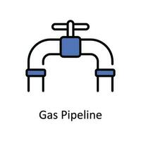 gas- pijpleiding vector vullen schets icoon ontwerp illustratie. slim industrieën symbool Aan wit achtergrond eps 10 het dossier