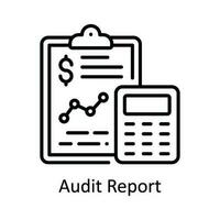 audit verslag doen van vector schets icoon ontwerp illustratie. slim industrieën symbool Aan wit achtergrond eps 10 het dossier