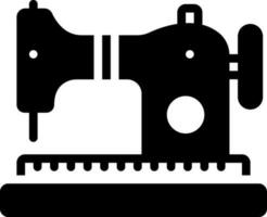 solide icoon voor naaien machine vector