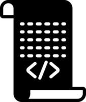 solide icoon voor script vector