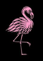 retro roze flamingo vector illustratie