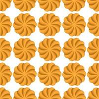 patroon eigengemaakt koekje verschillend smaak in gebakje biscuit vector