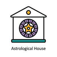 astrologisch huis vector vullen schets icoon ontwerp illustratie. astrologie en dierenriem tekens symbool Aan wit achtergrond eps 10 het dossier