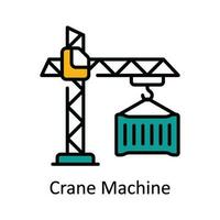 kraan machine vector vullen schets icoon ontwerp illustratie. slim industrieën symbool Aan wit achtergrond eps 10 het dossier