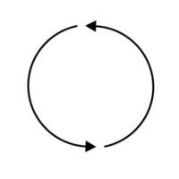 upgrade of converteren teken Aan een wit achtergrond. zwart pijlen Actie in een cirkel. vector. vector