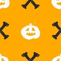 halloween naadloze patroon. hand getrokken geschetste achtergrond, uitnodiging voor feest of vakantie banner ontwerp vectorillustratie vector