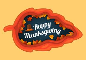 Thanksgiving-illustratie in papierstijl vector