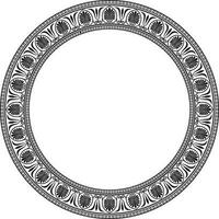 vector monochroom zwart ronde klassiek Grieks ornament. Europese ornament. grens, kader, cirkel, ring oude Griekenland, Romeins rijk