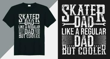 schaatser vader Leuk vinden een regelmatig vader maar koeler skateboard vector t-shirt ontwerp