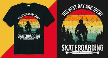 de het beste dag zijn uitgegeven skateboarden skateboard vector t-shirt ontwerp