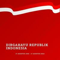 Indonesië onafhankelijkheid dag achtergrond groet, banier, behang met vlag. hut ri 78 tahun. vector illustratie. rood wit