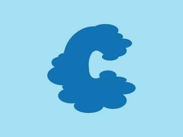 wolken of c brief logo vector