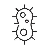 biologie bacteriën wetenschap element lijn pictogramstijl vector
