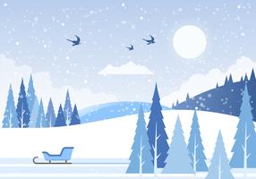 Vector winterlandschap illustratie