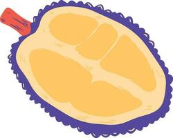 biologisch voor de helft besnoeiing durian illustratie vector