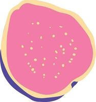 biologisch voor de helft besnoeiing guava illustratie vector