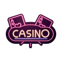 casino heldere banner azen gokken neonreclame vector