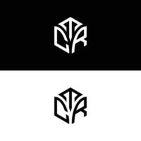 tcr zeshoek logo vector, ontwikkelen, bouw, natuurlijk, financiën logo, echt landgoed, geschikt voor uw bedrijf. vector