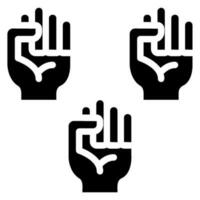 glyph-pictogram voor mensenrechten vector
