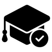 diploma uitreiking pet glyph icoon vector