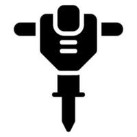 jackhammer glyph-pictogram vector