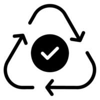 recycling glyph-pictogram vector