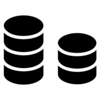 database glyph-pictogram vector