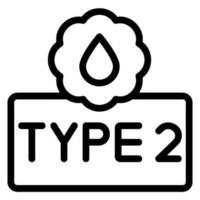 type 2 lijn icoon vector