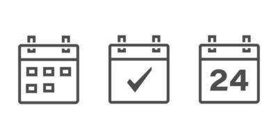 kalender icoon. vergadering deadlines icoon. kalender ontwerper verzameling. geïsoleerd vector illustratie