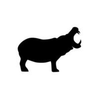 nijlpaard silhouet vector icoon