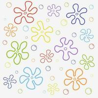 achtergrond met bloemen en bubbels vector