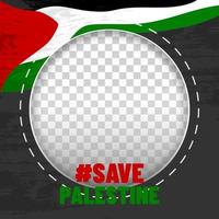 mooie save palestina fotolijst vector