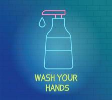 2019 ncov-uitbraak pandemie, bescherming van je handen wassen vector